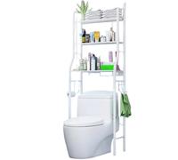 Scaffale Bagno Sopra Lavatrice 155x65x25 3 Ripiani Mobile Bianco Salvaspazio