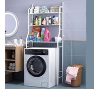Scaffale Bagno Sopra Lavatrice 155x65x25 3 Ripiani Mobile Bianco Salvaspazio