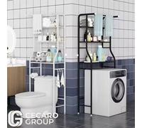 Scaffale Bagno Sopra Lavatrice 155x65x25 3 Ripiani Mobile Bianco Salvaspazio