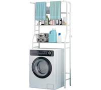 Scaffale Bagno Sopra Lavatrice 155x65x25 3 Ripiani Mobile Bianco Salvaspazio