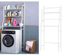 Scaffale Bagno Sopra Lavatrice 155x65x25 3 Ripiani Mobile Bianco Salvaspazio