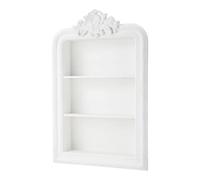 Scaffale bianco a modanature