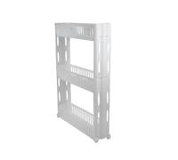 Scaffale Carrello 3 Ripiani Bianco con Rotelle Salvaspazio Cucina Bagno Vivande