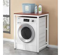 Scaffale compatto per lavatrice e asciugatrice, scaffale per lavanderia da bagno, unità salvaspazio per lavatrice e asciugatrice, soluzione versatile per riporre la casa multifunzionale.