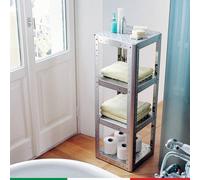 Scaffale Componibile 35x35xh100 cm Quadra composto da 4 ripiani e 4 montanti piu ruote