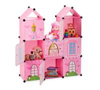 Scaffale componibile per la cameretta dei bambini 8 scomparti Rosa