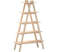 vidaXL Scaffale 5 Ripiani a Forma di A 110x40x180,5 cm Massello Pino