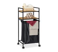 Scaffale con rotelle da bagno, con cesto portabiancheria, mobile per biancheria