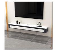 Scaffale con vano portaoggetti Consolle TV moderna sospeso da 63 pollici con 2 cassetti e mensola, supporto TV salvaspazio decorativo contemporaneo per archiviazione multimediale mobile TV a