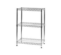 Archimede Sistema Componibile, Scaffale Tre Ripiani, Grigio (Cromato), 61 x 36 x 90 cm