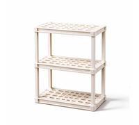Scaffale Cucina Portavivande Plastica Regolabile per Balcone Garage | 3/4/5 piani regolabili, montaggio senza attrezzi, 30 KG per piano, resina PP resistente ad acqua(S)