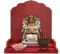 Scaffale da appendere alla parete in legno, moderno tavolo per santuari, scaffale a pagoda in stile cinese, perfetto per la decorazione della casa e la pratica spirituale