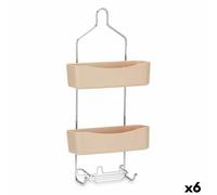 Scaffale da Bagno Berilo Beige Metallo Plastica 28 x 60 x 14 cm [6 Unità]