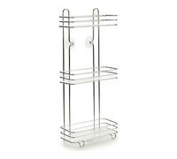 Scaffale da Bagno Berilo Trasparente Argentato 26 x 59,5 x 13,5 cm 13,5 x 59,