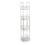 Scaffale da Bagno Berilo W4870 Trasparente Argentato