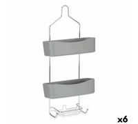 Scaffale da Bagno Berilo W7072 - 383 Grigio Metallo Plastica 28 x 60 x 14 cm