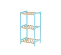 Scaffale da Bagno Berilo WR5503-3-467 Azzurro Naturale 35 x 30 x 70 cm