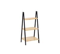 Scaffale da Bagno Berilo WR5504-3-430 Nero Naturale 40,3 x 81,5 x 30 cm