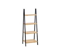Scaffale da Bagno Berilo WR5504-4-425 Nero Naturale 40 x 109,3 x 30 cm
