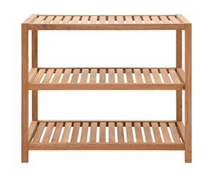 Scaffale da Bagno in Legno Massello di Noce 65x40x65 cm