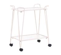 Scaffale da bagno in metallo con ruote a 2 ripiani bianco Yumbilla