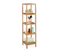 Scaffale da bagno Mobiletto in legno 5 ripiani Antigraffio Scaffale salvaspazio