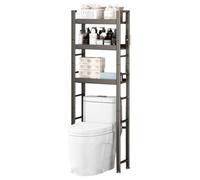 Scaffale da bagno regolabile per WC, autoportante, salvaspazio, 52 x 22 x 162 cm, ideale per piccoli bagni, massimizza lo spazio e nizza gli elementi essenziali