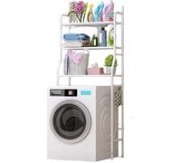 Scaffale da Bagno Salvaspazio 155X65X25 sopra lavatrice 3 ripiani colore bianco