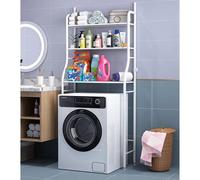Scaffale da Bagno Salvaspazio con 3 Mensole Sopra Lavatrice WC Bagno Organizer