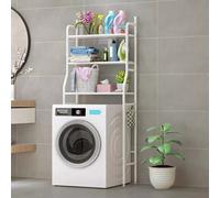 Scaffale da Bagno Salvaspazio con 3 Mensole Sopra Lavatrice WC Bagno Organizer