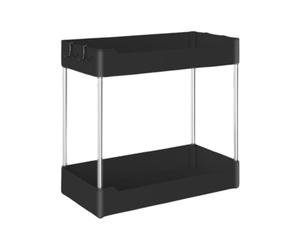 Scaffale Da Cucina A Due Livelli - Scaffale Sotto Il Lavello, Organizer Per Spezie Da Bancone | Mobile Da Bagno Multifunzionale E Ripiano Da Cucina Per Olio, Sale, Salsa Di Soia, Aceto, Soluzione Salv