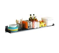 Scaffale da cucina a parete con supporto per spremiagrumi e bollitore, salvaspazio per la casa, elegante espositore per accessori da cucina ed elementi essenziali