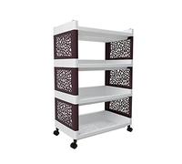 Scaffale da cucina - Carrello portaoggetti mobile multistrato per la casa, scaffale in plastica dal pavimento al soffitto per verdure e oggetti essenziali per il bagno