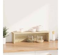 Scaffale da Cucina Impilabile Rovere Sonoma 50x15x16 cm
