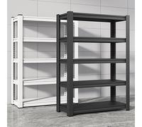Scaffale da cucina in metallo regolabile a 5 ripiani, 60 x 40 x 150 cm, portatile, nero, per cucina, soggiorno o ufficio, versatile e salvaspazio.