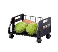 Scaffale da cucina mobile a 3 strati, scaffale regolabile dal pavimento al soffitto per frutta e verdura, carrello salvaspazio per organizzazione domestica