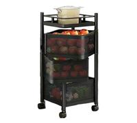 Scaffale da cucina multistrato, girevole, grande capacità, per frutta, verdura e snack, soluzione salvaspazio per il disordine della cucina