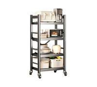 Scaffale da cucina regolabile con ruote, design pieghevole per un carico stabile in cucina e soggiorno