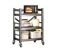 Scaffale da cucina regolabile con ruote, design pieghevole per un carico stabile in cucina e soggiorno