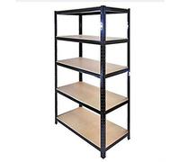 Scaffale Da Garage Nero Senza Bulloni Robusto 180Cm X 90Cm X 40Cm