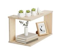 Scaffale da parete ad angolo, organizer a doppio strato in legno da 15,75 pollici, libreria da parete a forma di L, porta vasi per piante per appartamento, home office, cucina in camera da