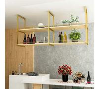Scaffale da parete galleggiante per vino, in legno massello, per piante, libri e bottiglie, organizer decorativo da parete per cucina e bar