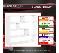 Scaffale da parete Homcom 4 livelli con 7 scomparti aperti 94X19,5X80Cm