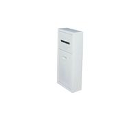 Scaffale da parete in acciaio inox con bidone della spazzatura, elegante design salvaspazio per bagno e cucina, 19,8 x 49,8 x 14 cm, non richiede trapano