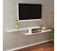 Scaffale da parete Mensola Galleggiante a Parete Armadio TV Mobile TV Stand Sky Box Set Top Box Console di Gioco Router Scatola di Immagazzinaggio Rack Parete Sfondo Cornice Decorativa, RFSHCIOP, c,