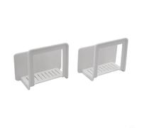 Scaffale da parete per router per tenere router, set top box, modem Internet, lettori DVD, telecomandi e organizzazione dei cavi (confezione da 2)