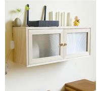 Scaffale da Parete per Router Wi-FI fili, Porta Modem, Organizer per Cavi, Scaffali Galleggianti, Copertura per Radiatore, Scaffale Decorativo per L'Archiviazione(Log,50 * 15 * 20cm/19 * 6 * 8in)
