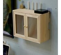 Scaffale da Parete per Router Wi-FI fili, Porta Modem, Organizer per Cavi, Scaffali Galleggianti, Copertura per Radiatore, Scaffale Decorativo per L'Archiviazione(Log,36 * 15 * 28cm/14 * 6 * 11in)