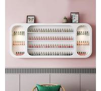 Scaffale da parete per smalti, moderno espositore per salone di bellezza + luce LED, per smalto per unghie olio essenziale profumo, soluzione decorativa per esposizione e organizzazione (dimensioni