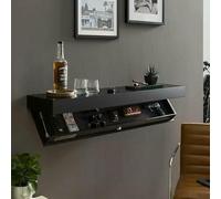 Scaffale da parete sospeso con portaoggetti nascosto, espositore con scomparti segreti per soggiorno o ufficio, elegante soluzione di archiviazione nascosta
